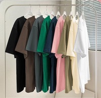 Groothandel 100% katoenmix heren casual stijl effen bedrukte T-shirts ademende pasvorm korte mouw oversized design gebreid