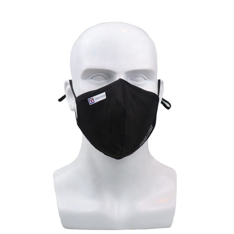 ybuyoo CE ffp2 RD kn95 wholesale new design nano filter fabric washable face mask custom masks black