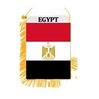 Drapeau de l'Égypte personnalisé avec logo, imprimé numériquement, pour la décoration de la voiture (rétroviseur) et de la maison