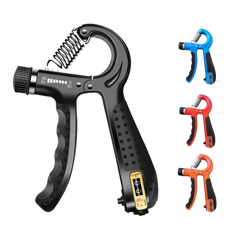 Adjustable 5-60KG Resistance Gripper Exerciser Wrist Arm Finger Forearm Muscle Strengthener Hand Grip with counter