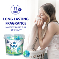 Détergent à lessive en capsules Oradess, écologique, puissant, éliminateur de taches d'huile, formule enzymatique bio active, nettoyage en profondeur, adoucissant