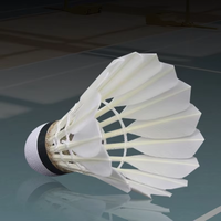 SUNEYE SL20 Balles de badminton durables et incassables en plumes de canard de classe supérieure, 2 couches, lot de 12, vitesse 75, entraînement intérieur/extérieur pour débutants