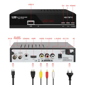 Tam yüksek çözünürlüklü dvb t2 1080P dekoder sonar sinyal alıcısı stb dvbt2 ücretsiz hava set top box dijital tv alıcısı