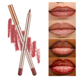 <span class=keywords><strong>Crayon</strong></span> à lèvres en bois avec votre logo, liner crémeux, remplisseur de précision, définition, nude, <span class=keywords><strong>rose</strong></span> miel, satin crémeux, jusqu'à 8 heures, tube doré, façonneur de lèvres - Product Image 1