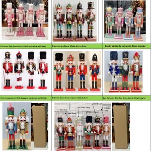 Rts 30Cm New Handmade Bằng Gỗ <span class=keywords><strong>Nutcracker</strong></span> Giáng Sinh Bức Tượng & Đồ Chơi Cho Nhà Hoặc Trung Tâm Mua Sắm Trang Trí Nội Thất Cho Mùa Giáng Sinh - Product Image 3