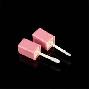 Top Quality Empty Transparent Pink Lip Gloss Tubes Packaging With Applicator Brush Wholesale