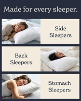 Collection de oreillers de lit taille standard/queen, lot de 2 |   Oreiller souple alternatif pour le soutien du dos et du ventre pendant le sommeil