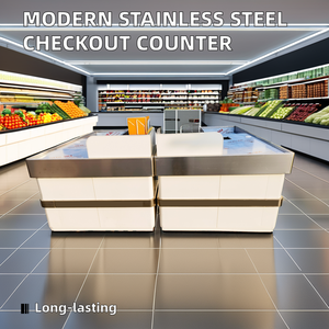 Juren Customized Model Stainless Steel Checkout Counter for <strong>Small</strong> <strong>Shop</strong> and Supermarket with Jiangsu Origin - Product Image 3
