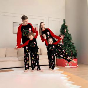 Wholesale Christmas <strong>Family</strong> <strong>Matching</strong> Pajamas Set Green Loungewear Sleepwear Couple <strong>PJ</strong> Sets Custom Logo - Product Image 6