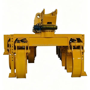 Accessoire multifonctionnel pour excavatrice : Grappin télescopique hydraulique pour poteaux, avec cylindre rotatif et engrenage de positionnement - Product Image 2