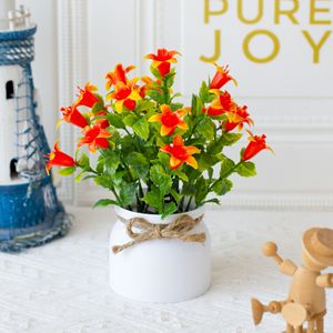 6 pièces de plantes artificielles en pot vert, petites plantes artificielles en pot, mini plantes avec pot pour la décoration de la <span class=keywords><strong>maison</strong></span>, du bureau, de la table - Product Image 3