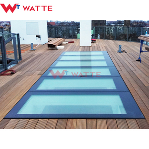 Nhiệm vụ nặng nề nước bằng chứng cách âm phẳng Roof Top Walkable Skylight điện mở chống trượt Kính đi bộ trên floorlight - Product Image 4