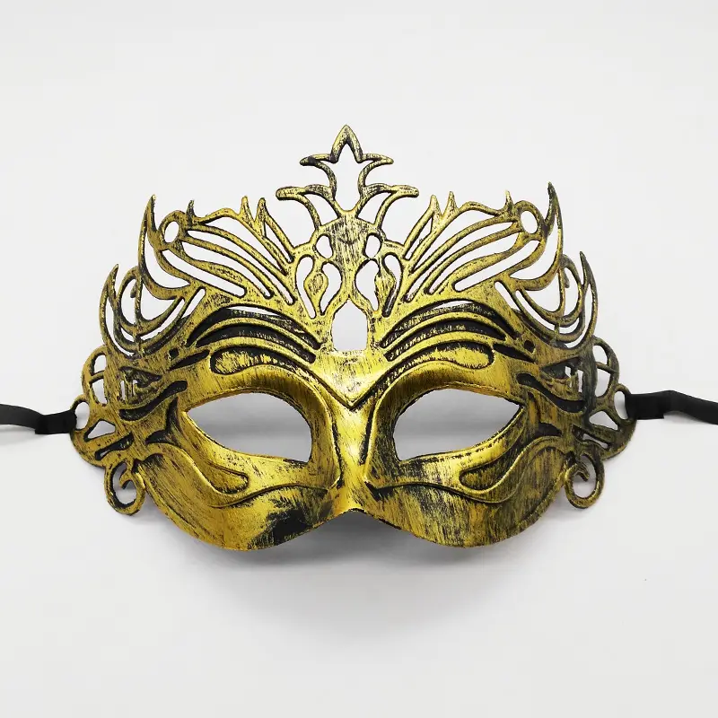 Halloween Terror Ball Party Decorative Adult Retro Jazz Flat Head Half Masks Face Plastic Mask