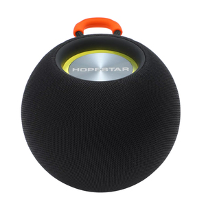Enceinte Bluetooth portable ronde en tissu avec lumière RGB et poignée pour extérieur et soirées, subwoofer stéréo, carte TF, USB - Product Image 5
