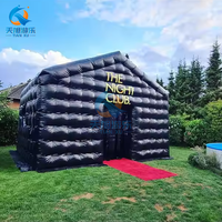 Grande tente de discothèque gonflable d'extérieur avec lumières LED disco, tissu Oxford commercial