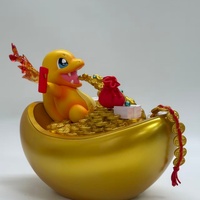 Statue de dragon artistique en résine, style ange, sculpture Q-version, figurine, ornement, cadeau de Noël, décoration