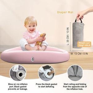 Tapis à langer gonflable en TPU 81*51 CM Quatre couleurs pour bébé Matériel imperméable Facile à transporter et à emporter en voyage - Product Image 4