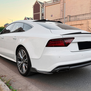 สปอยเลอร์กันชนหลังออดี้ คาร์บอนไฟเบอร์ลายไม้สีดำเงา แบบติดกาว สำหรับปี 2015-2017 A7 C7 S-Line - Product Image 3