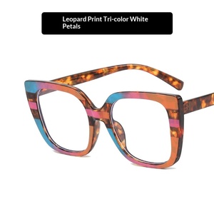 <span class=keywords><strong>Lunettes</strong></span> anti-lumière bleue à monture intégrale Rainbow Square, nouvelle collection <span class=keywords><strong>2022</strong></span>, style européen et américain, INS, grande monture florale pour <span class=keywords><strong>femme</strong></span> - Product Image 3
