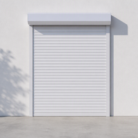 Porte à enroulement isolée en acier moussé de 77 mm pour entrepôts, usines, garages et projets de sécurité pour bâtiments commerciaux