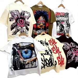 <b>Men's</b> Gothic Eye Graphic <b>T</b> <b>Shirt</b> Loose Fit Short Sleeve 100% Organic Cotton Oversized Streetwear Tee - Product Image 3