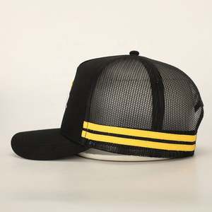BSCI, venta al por mayor, OEM personalizado, 5 paneles, sombrero deportivo para papá, logotipo bordado de alta calidad, de algodón negro Gorras, gorra de camionero de moda Unisex - Product Image 3