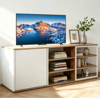 Bureau convertible classique moderne en fer avec étagère de rangement pour bureau à domicile TVG-N2402