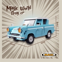 Deke 7035 Magic World Speed Car 1:8, Modelo de Animal para Armar con Función de Expulsión, Bloques de Construcción de Plástico, Juguete