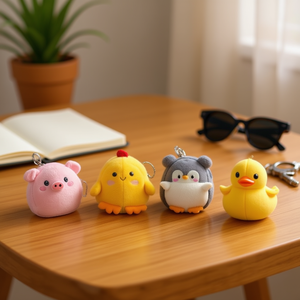 Borsa a Specchio 3D Serie Animali 11CM, Portamonete in Peluche con Portachiavi per Donne, Uomini e Bambini - Product Image 3