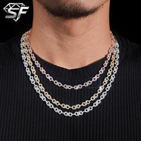 Chaîne cubaine SF grande taille 23 mm pour homme, style hip-hop, en argent 925, avec diamants Moissanite VVS glacés, collier à maillons cubains Miami, luxe léger