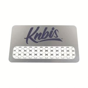 Broyeur à herbes en argent de la taille d'une carte de crédit, accessoires pour fumer, broyeur à herbes en métal personnalisé, carte - Product Image 4
