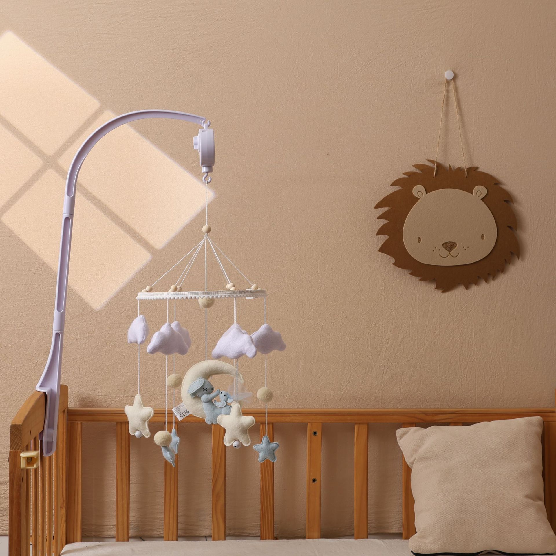 Campanello da letto con coniglio in plastica con staffa musicale
