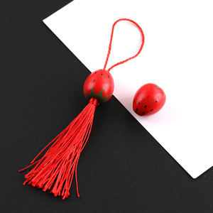 Strawberry Wood Beads Round Loose Beads For Bracelet Making DIY Handmade Jewelry Accessories - Product Image 4