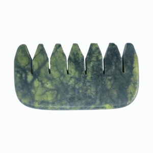 Peine de Jade Xiuyan Verde Natural para la Circulación Sanguínea del Cuero Cabelludo y Alivio del Estrés - Product Image 2