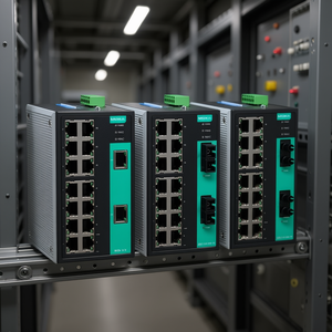 Moxa EDS-316-SS-SC 24V IEEE 802.3 DIN Rail unmanaged 16-Port 1000Mbps สวิตช์เครือข่ายอุตสาหกรรม RJ45 - Product Image 3