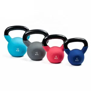 Vente en gros de cloches de bouilloire en fonte au meilleur prix de haute qualité de nombreuses couleurs kettlebell de gym