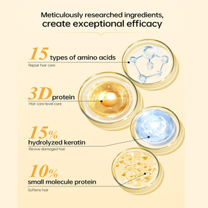 Mascarilla Capilar China con Queratina y Proteína Coreana, Revitaliza el Cabello Dañado por Tintes, Hidratante y Nutritiva, Mascarilla Capilar con Biotina y Queratina - Product Image 2