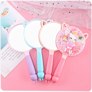 Private Label Custom Logo Handheld Pocket <b>Mirror</b> Square Heart Cosmetic <b>Mirror</b> with Comb for Women - Product Image 1