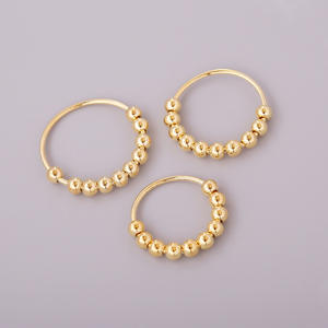 <span class=keywords><strong>Anillo</strong></span> Giratorio con Cuentas para la Ansiedad, Talla 5-12, Color Oro y Plata, <span class=keywords><strong>Anillo</strong></span> de Acero Inoxidable Antiestrés para Mujeres y Hombres - Product Image 5