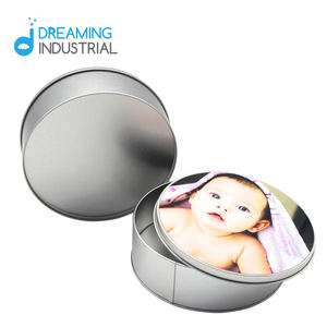 Sublimation Tin Box Cercle Métal Sublimation Blanc Cadeau Étain Forme Ronde - Product Image 2