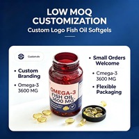 Paket Kustom OEM Minyak Ikan Omega 3 Berkualitas Tinggi dan Ampuh EPA DHA Softgels 3600mg Dewasa Bebas GMO