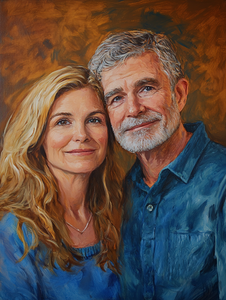 <span class=keywords><strong>Dipinto</strong></span> a mano realistico coppia personalizzata pittura a olio di famiglia tela ritratto olio su tela pittura a olio dalla foto - Product Image 2