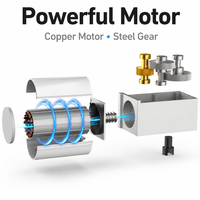 Cierrapuertas Eléctrico con Control Remoto, Operador de Puerta Automático Inteligente, Impermeable, Montaje Horizontal, Amortiguador de Puerta