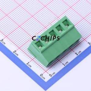 JL128-50805G01 Screw Terminal Block Through hole Component (THT),P=5.08mm Connector 1x5P 5.08mm Green Through Hole - Product Image 1