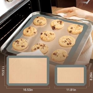 Tapis <span class=keywords><strong>de</strong></span> cuisson en silicone, lot <span class=keywords><strong>de</strong></span> 3, réutilisable, antiadhésif, sans BPA, sans <span class=keywords><strong>fibre</strong></span> <span class=keywords><strong>de</strong></span> <span class=keywords><strong>verre</strong></span>, plaque <span class=keywords><strong>de</strong></span> cuisson pour biscuits, pain, fournitures <span class=keywords><strong>de</strong></span> pâtisserie - Product Image 2