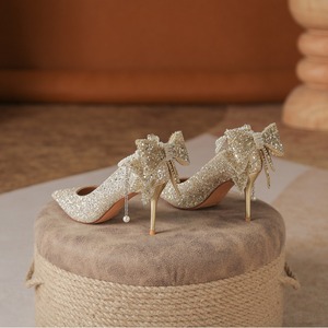 <span class=keywords><strong>Scarpe</strong></span> da Sposa con Tacco Alto a Stiletto in Cristallo, Punta Affusolata, per Tutte le Stagioni, con Strass - Product Image 5