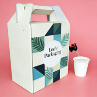 Conteneur à café chaud personnalisé pour restaurant, 1l 3l 5l, boîte à emporter en carton kraft pour café, boîte de transport de boissons pour café