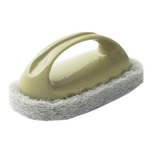 Thickened <b>Sponge</b> Cleaning Brush With <b>Handle</b> Powerful Stain Remover For Bathroom Kitchen Sink Tile - Product Image 4