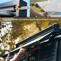 Matériel de camping Wareda remorque terrestre tente de toit à coque rigide auvent 4x4 pour voitures tout-terrain auvents latéraux 4x4