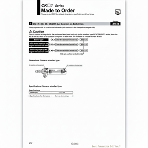 SMC Pneumatics Cilindro de abrazadera de - Product Image 1